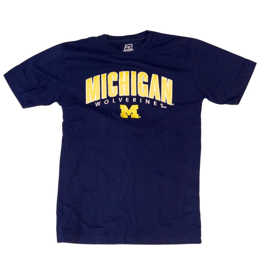 Michigan Wolverines Proedge Tee Navy Embroidered M Logo Shirt Men’s M